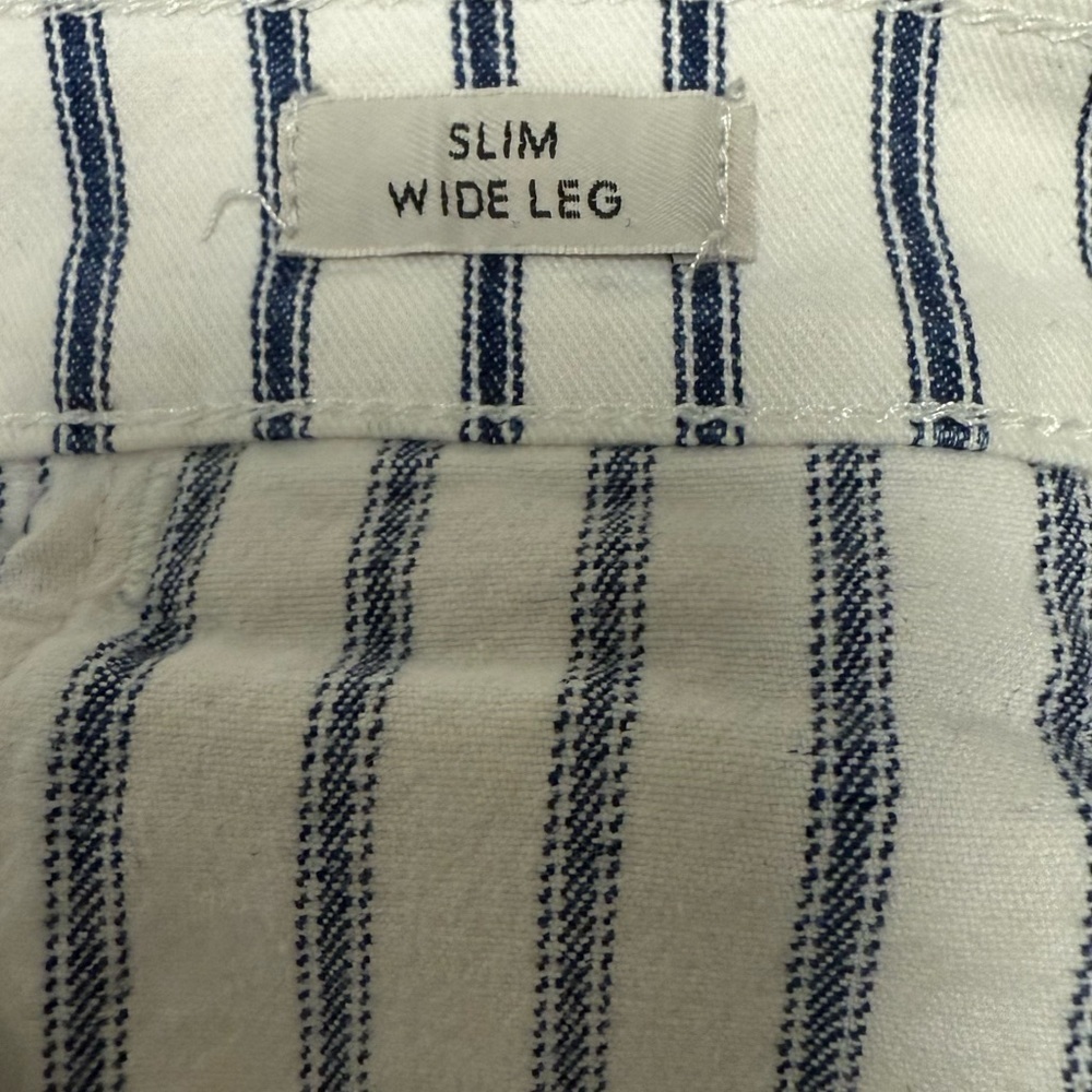J. Crew "Slim Wide Leg" Striped Pants - Size 27 - Picture 8 of 14